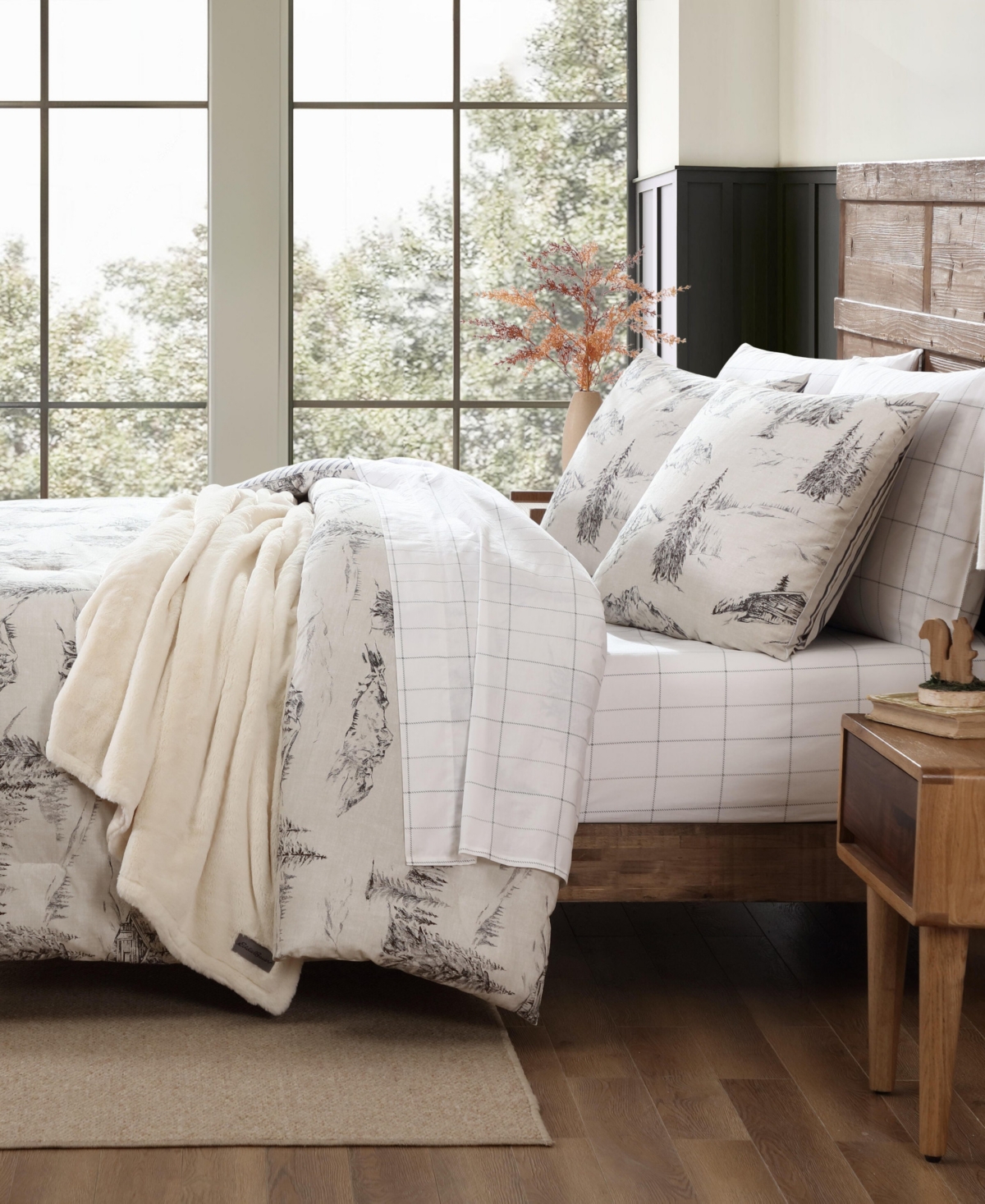 Eddie Bauer Rocky Mountain Cabin Reversible 2-Pc. Duvet Cover Set, Twin