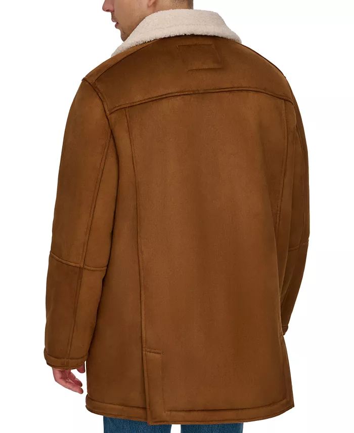 Men's Faux-Shearling Coat - thumbnail 2