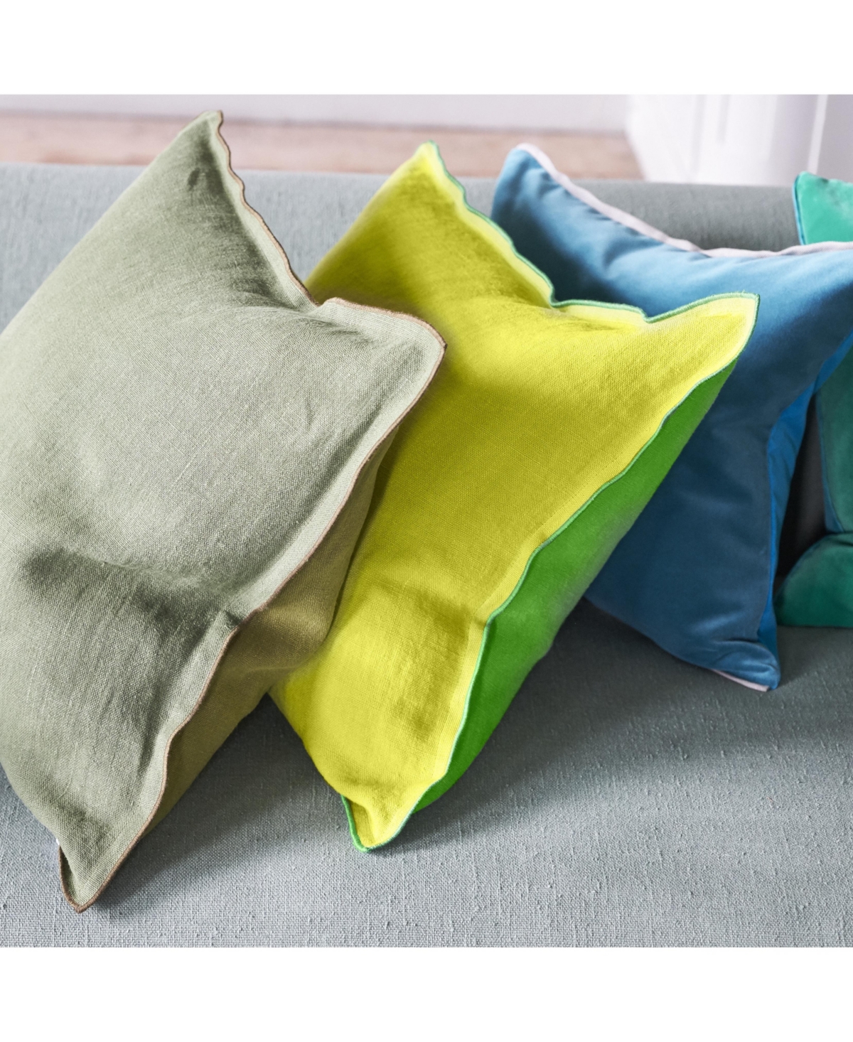 Designers Guild Milazzo Moss Linen Decorative Pillow