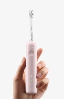 Wave Electric Toothbrush, Oscillation & Vibration Sonic Electric Toothbrush Pink + case + 6 brush heads
