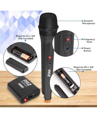 VHF Wireless Microphone Adapter System, Pro Audio Wireless Mic Transmitter with Receiver