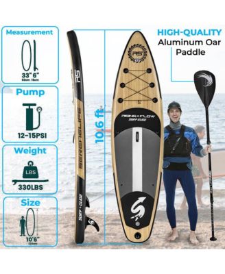 Rising Flow Inflatable Stand-Up Paddle-Board With Accessories, Wood Design