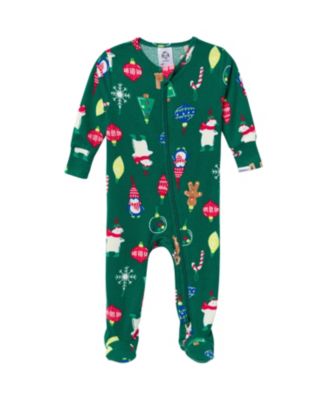 Baby Girls Holiday Family Pajamas Neutral One Piece Footed 
