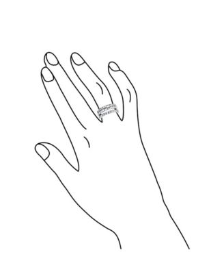 Stacking Cubic Zirconia Baguette Eternity Band Ring Set .925 Sterling