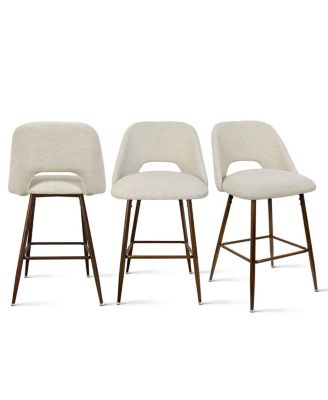 3 PC 26 Inches Metal Counter Height Stools Set