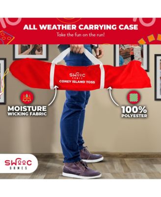 Coney Island Toss - Boardwalk Inspired Cornhole Bounce Game (15+ Games Included) - PVC Corn Hole Bean Bag Toss Game