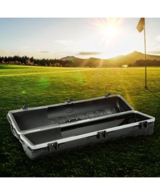 Cases ATA Standard Hard Shell Plastic Wheeled Golf Bag Travel Case, Black