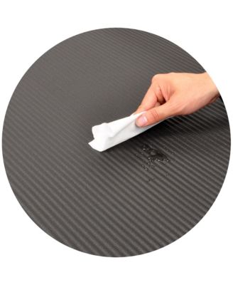 1" Extra Thick Exercise Fitness Yoga Mat w/ Carry Strap, Black