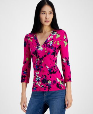 I.N.C. International Concepts - Women's Printed Ribbed Top