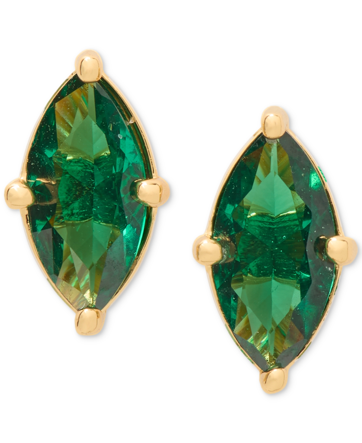 Kate Spade Signature Solitaire Studs In Emerald