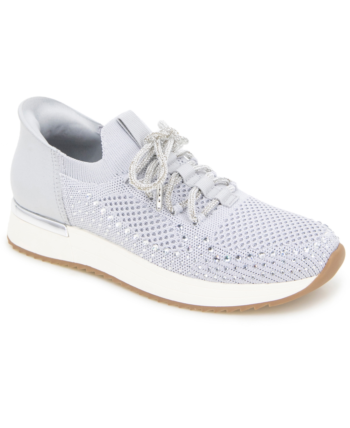 Kenneth Cole Reaction Women's Clancy Ez On Almond Toe Sneakers In Grey