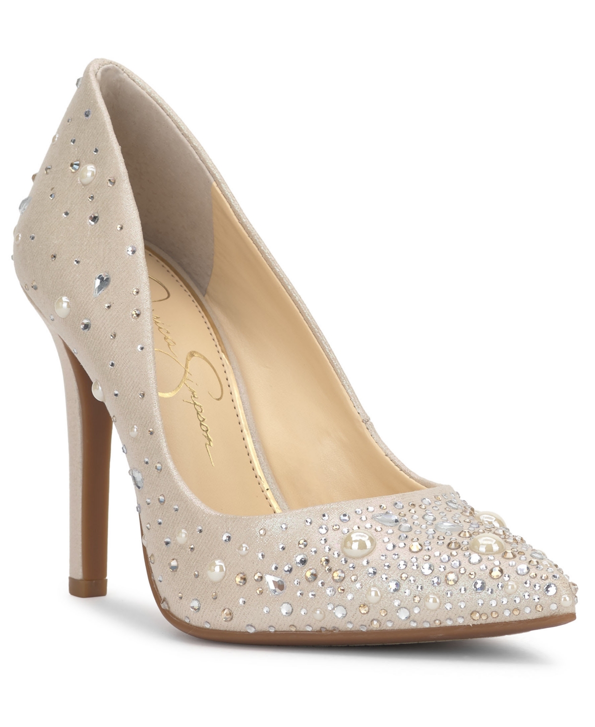 Jessica Simpson Women's Cassani Pointed-toe Pumps In Soft Ivory Shimmer