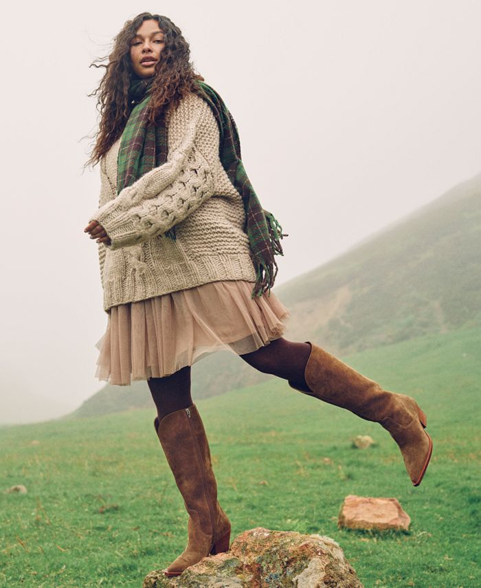 6.5M Dolce Vita Women's Raj Pointed-Toe Tall Boots - Gray