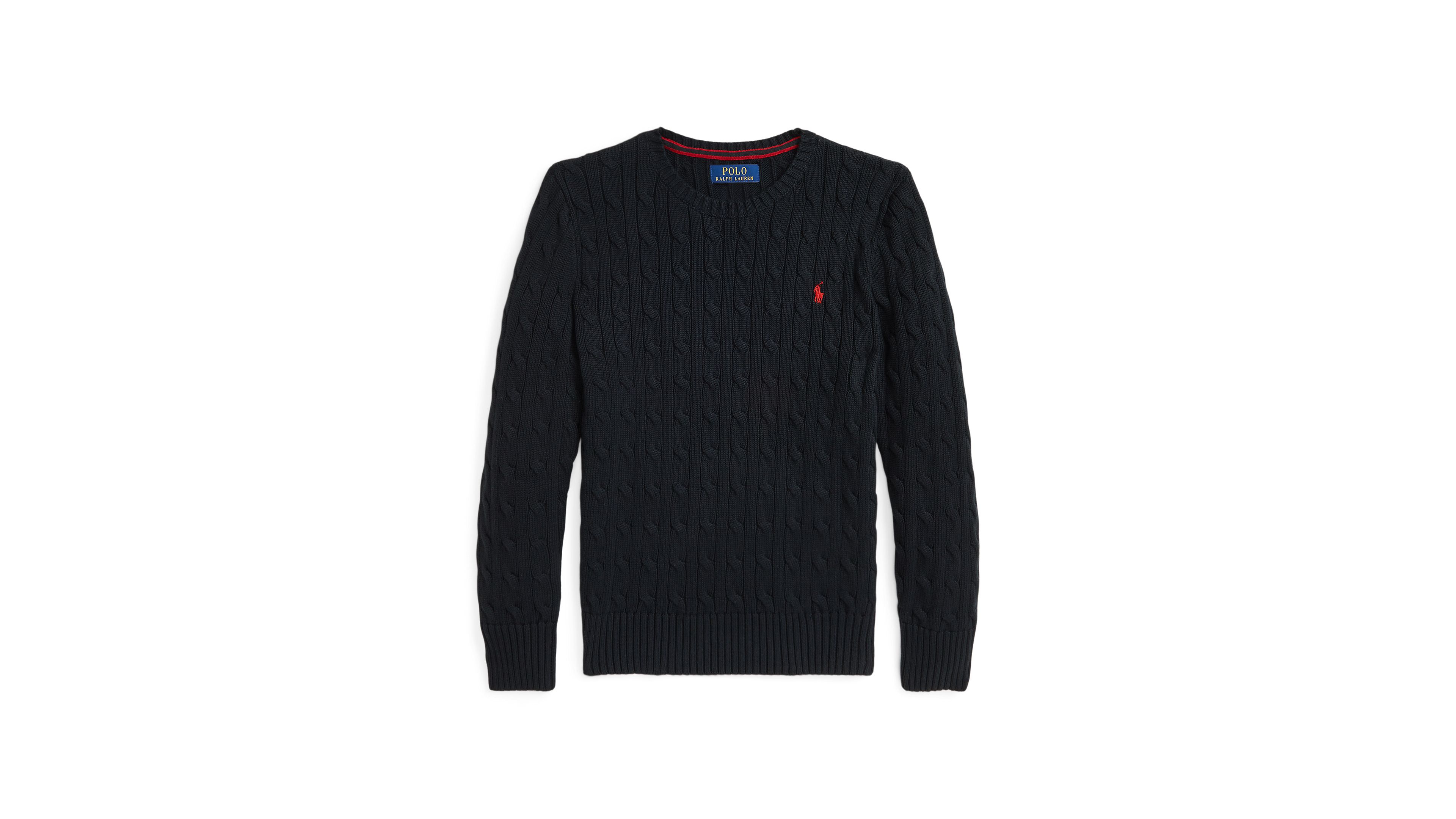 Polo Ralph Lauren Big Boys Cable- Knit Crewneck Sweater