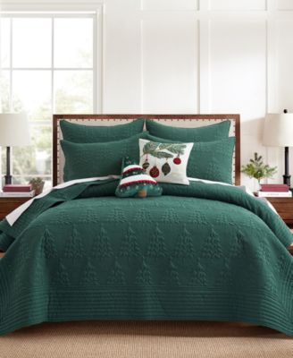 O Christmas Tree Stitching 3-Pc. Quilt Set, Full/Queen