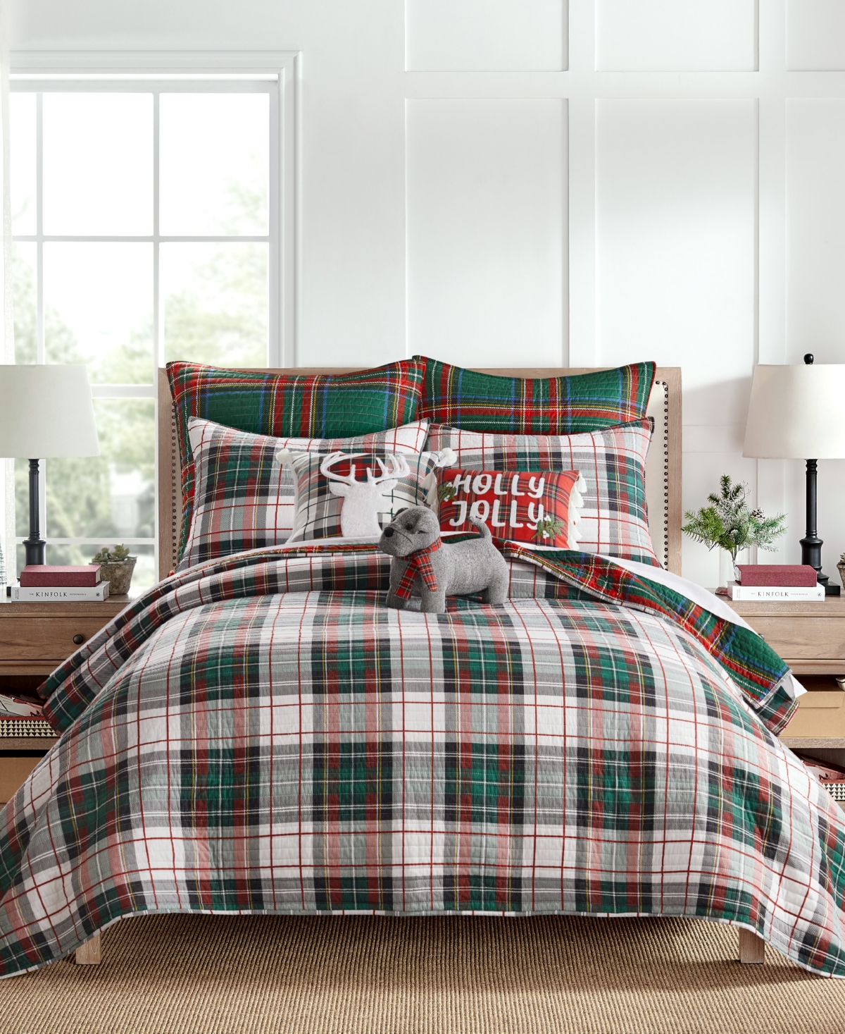 Levtex Spencer Green Plaid Reversible Quilt, Full/queen In Green