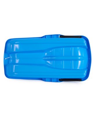 Downhill Thunder Kids Toddler Plastic Toboggan Snow Sled, Blue