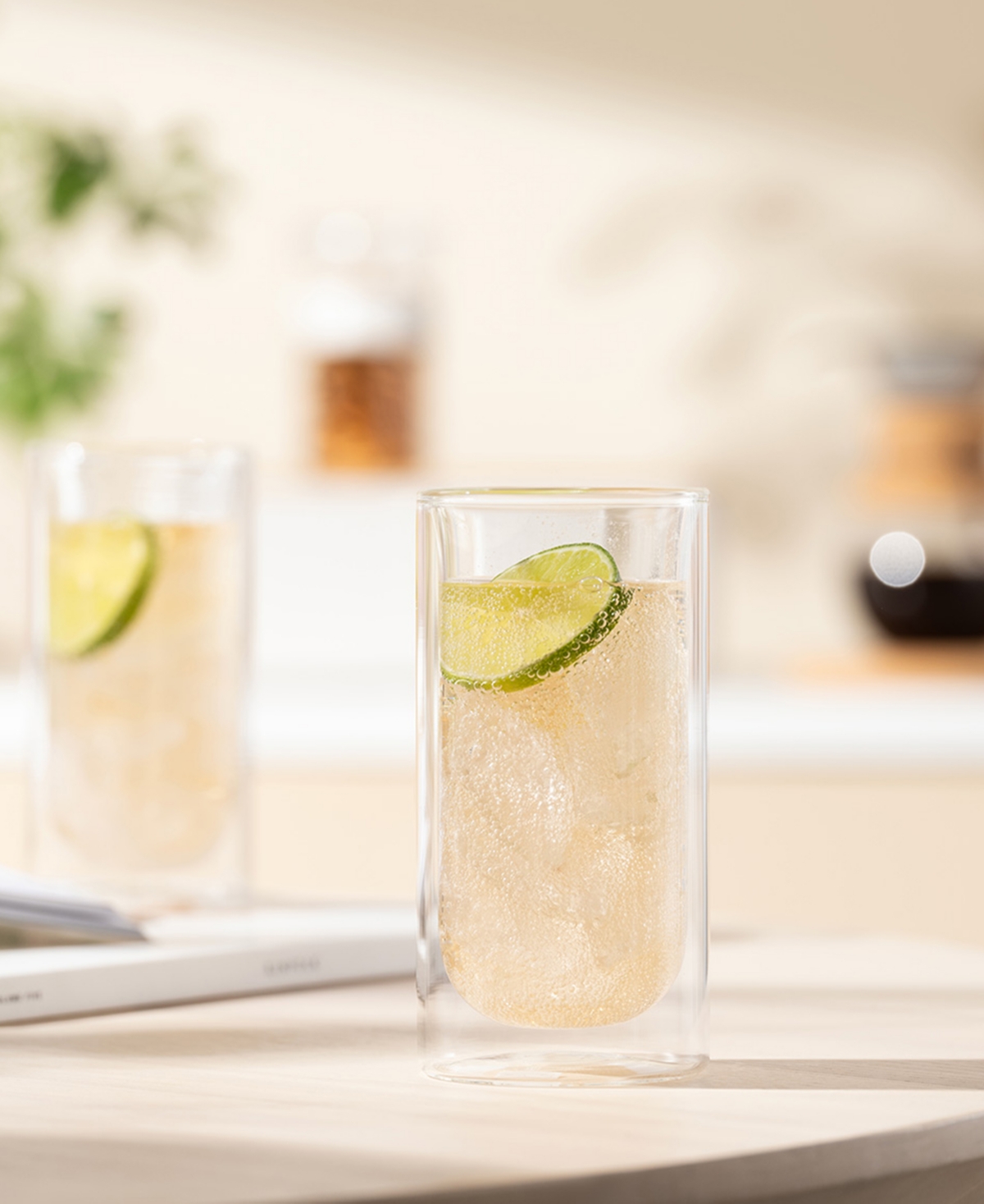 Bodum Skal Double-walled Gin Tonic/highball Glasses, Set Of 2 In Clear
