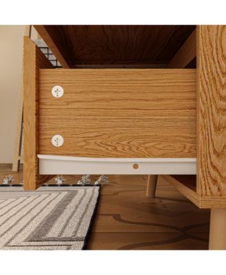 Wood 6 Drawers Chest of Drawers with Solid Wood Legs