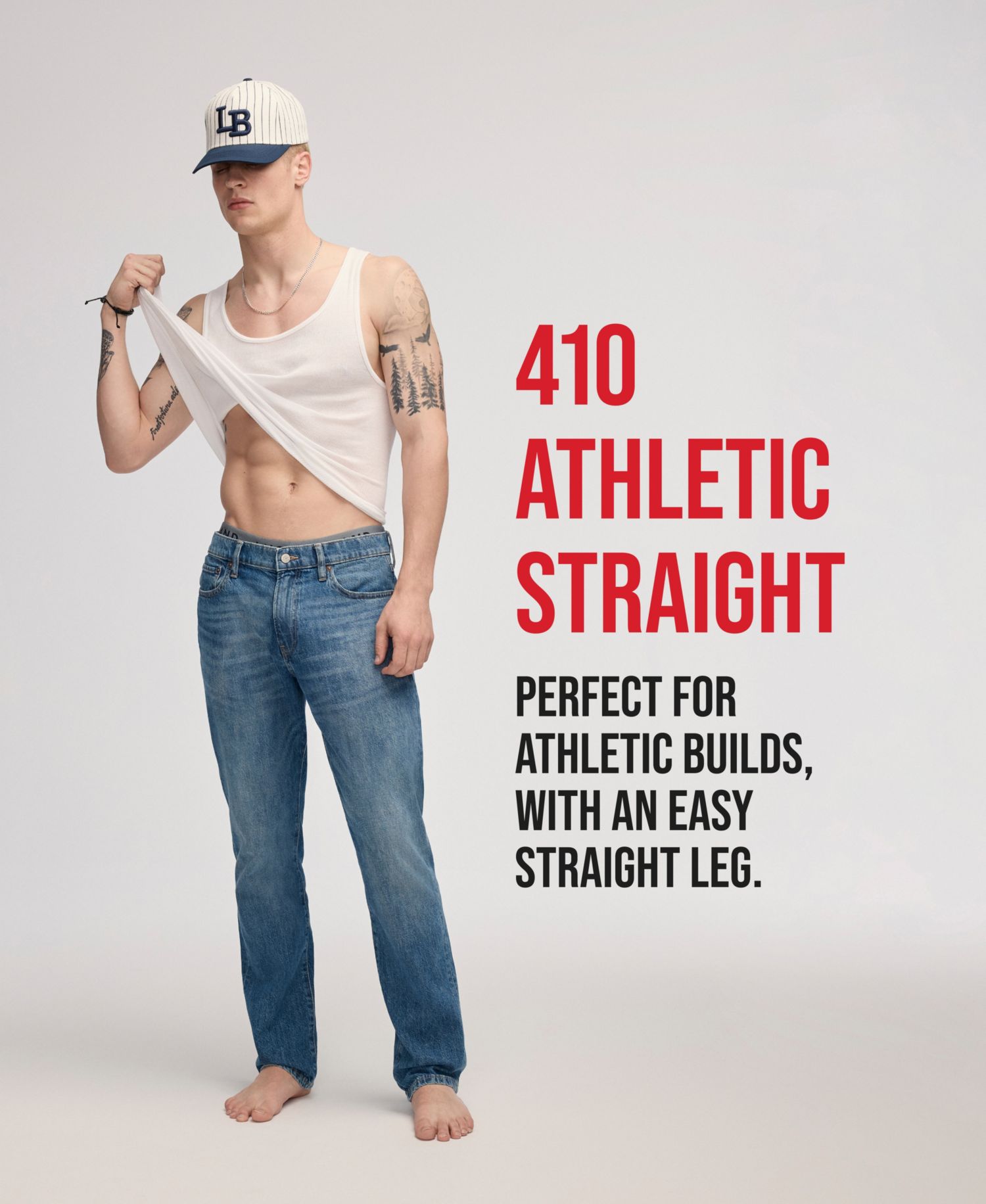 Men's 410 Athletic Straight Fit Stretch Jeans