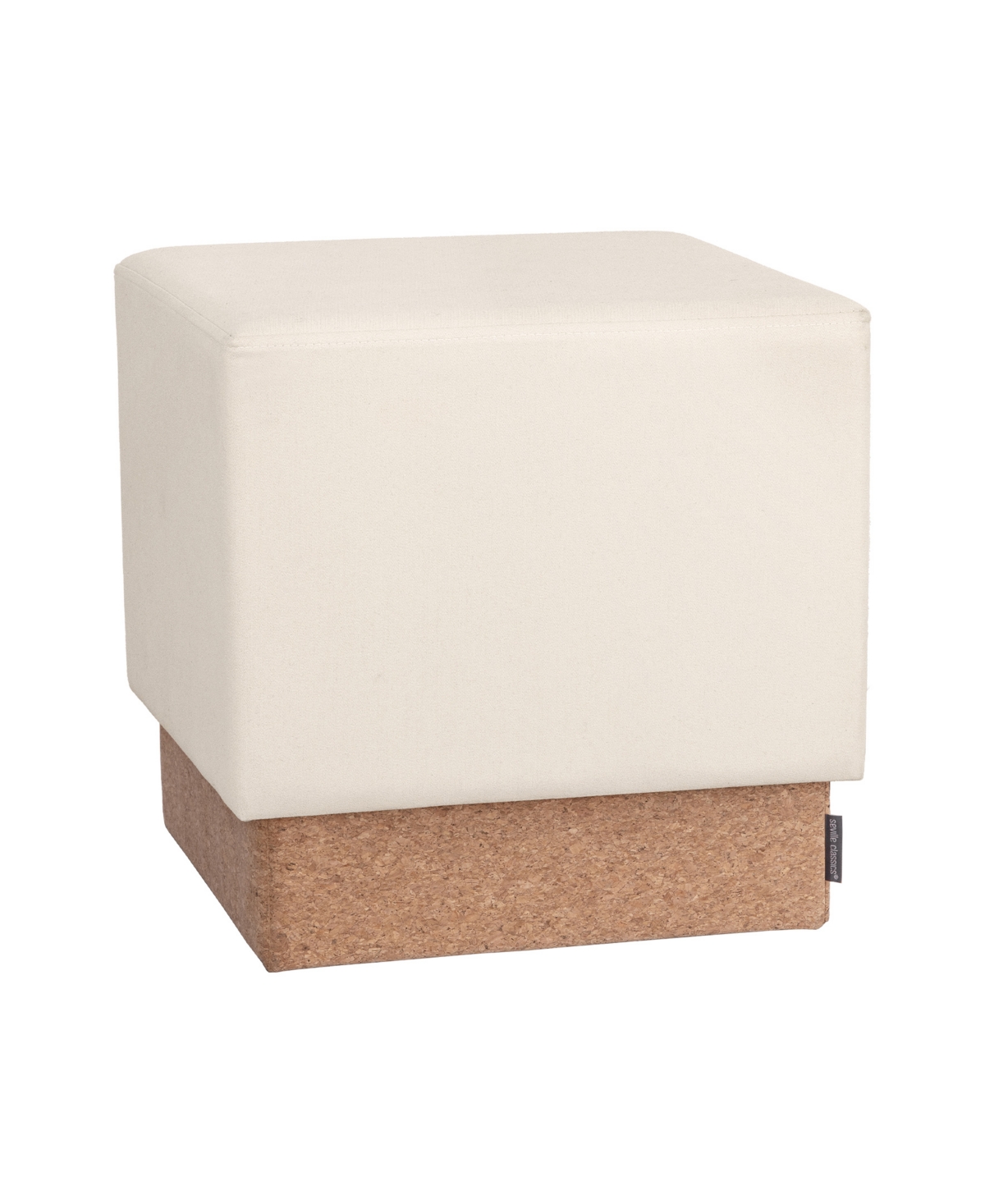 Shop Seville Classics The Vineyard Collection Cork Storage Ottoman In Cream