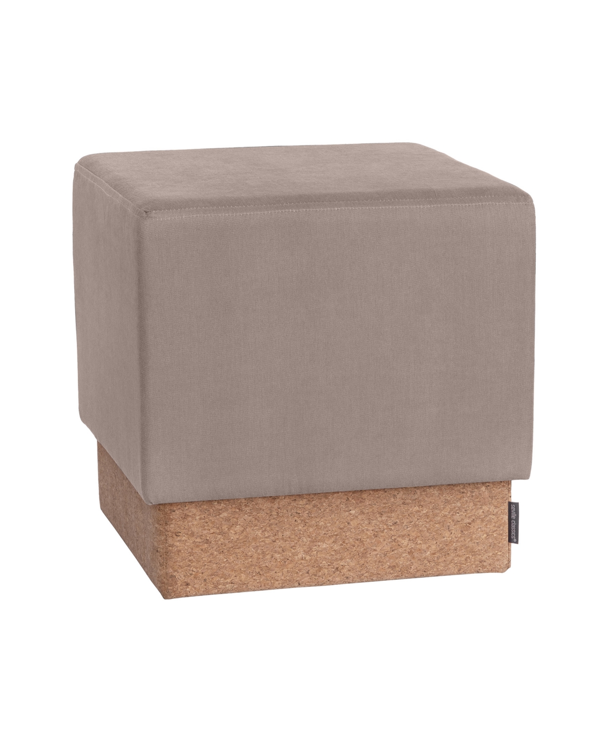 The Vineyard Collection Cork Storage Ottoman - Steel Grey