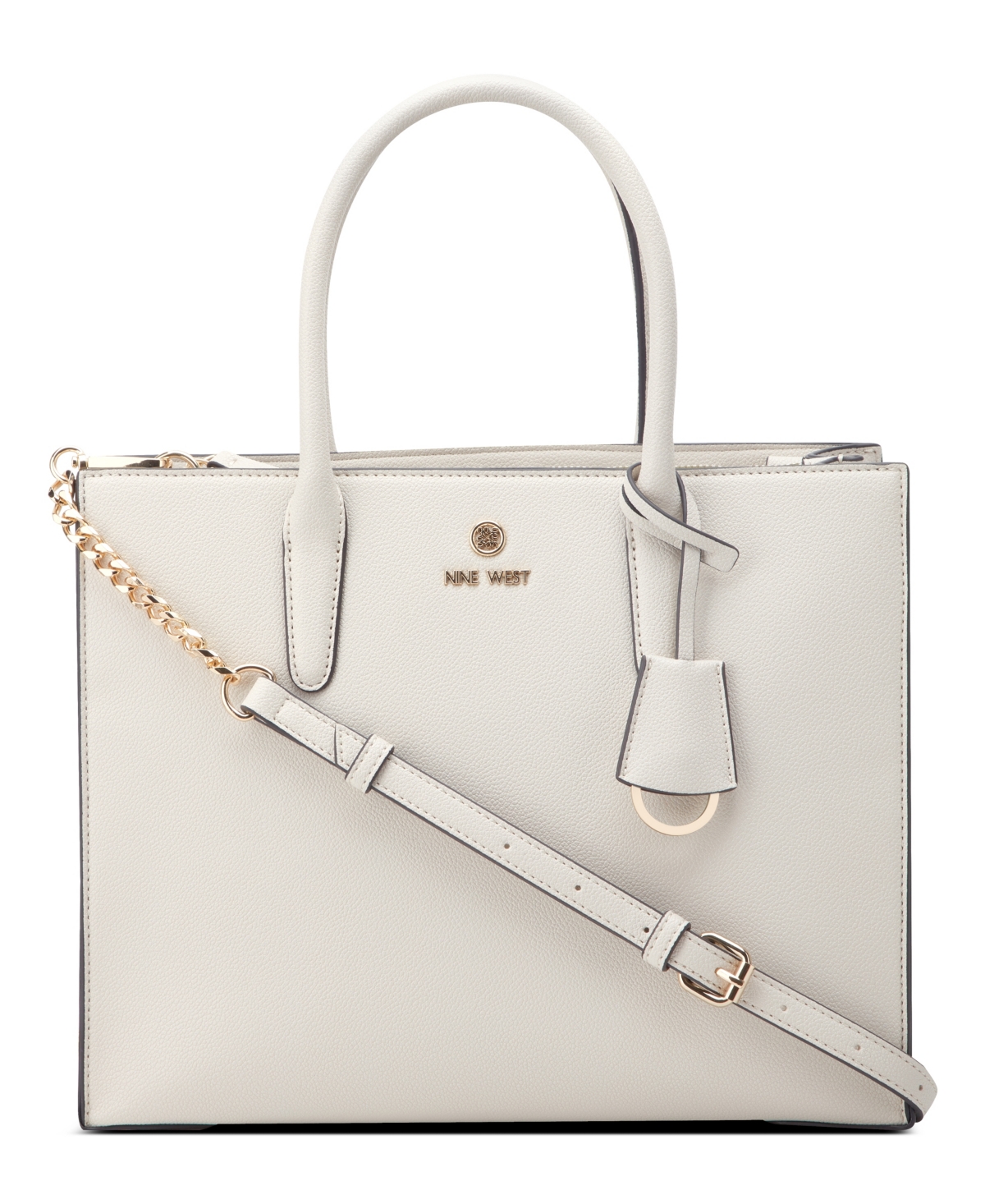 Shop Nine West Shoulder Strap Siera Shopper In Milk