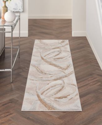 Brushstrokes BSK01 2'2"x7'6" Runner Area Rug