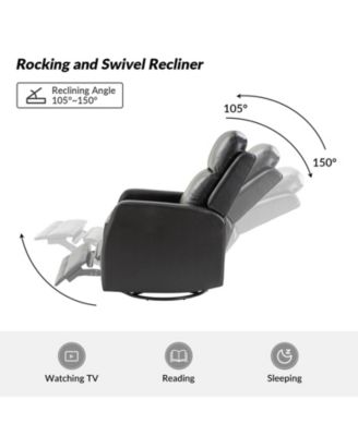 Donat Faux Leather Swivel Recliner