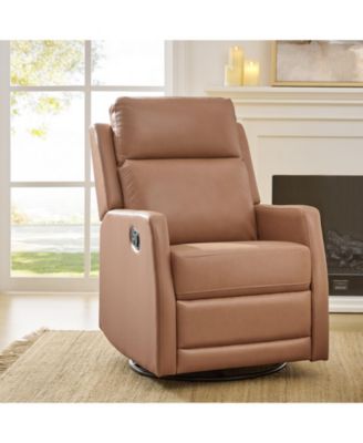 Donat Faux Leather Swivel Recliner