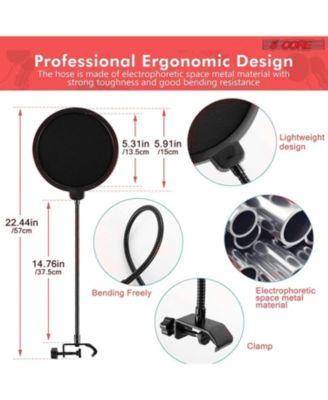 5Core Recording Microphone Podcast Bundle Professional Condenser Cardioid Mic Kit w Boom Arm - RM 7 BG