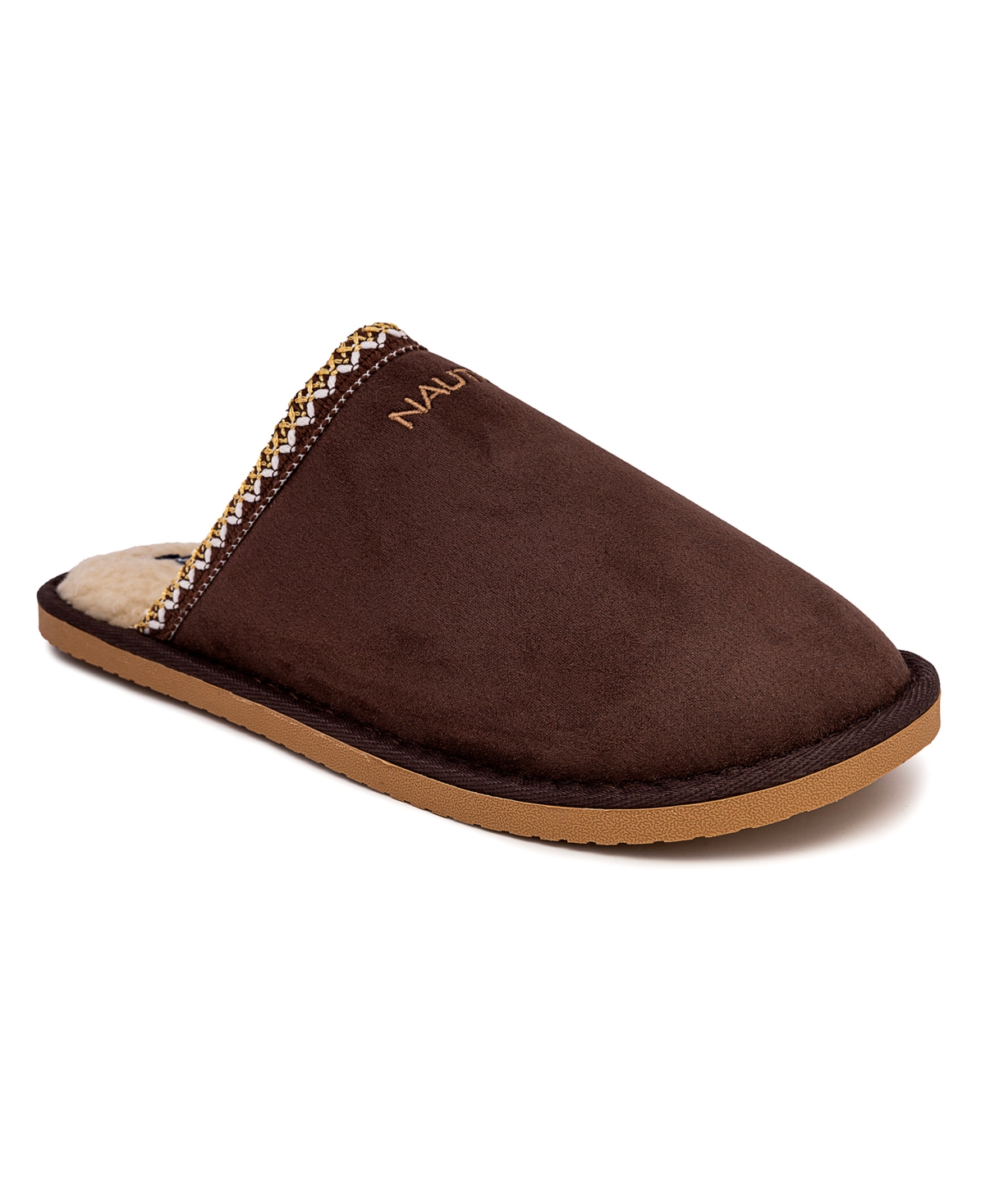 Nautica Men's Guyot Round Toe Slipper In Chocolate