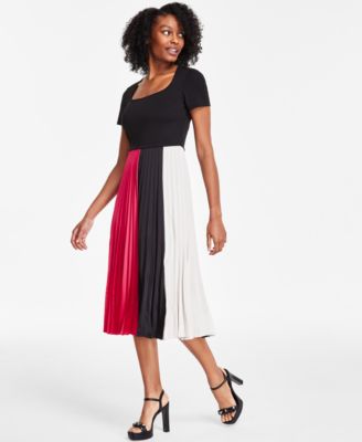 Women's Fashion Shorts Karl Lagerfeld Paris Women's Pleated Faux Leather  Shorts - Fashion Sport Shorts Karl Lagerfeld Paris Pleated PU Shorts Women's