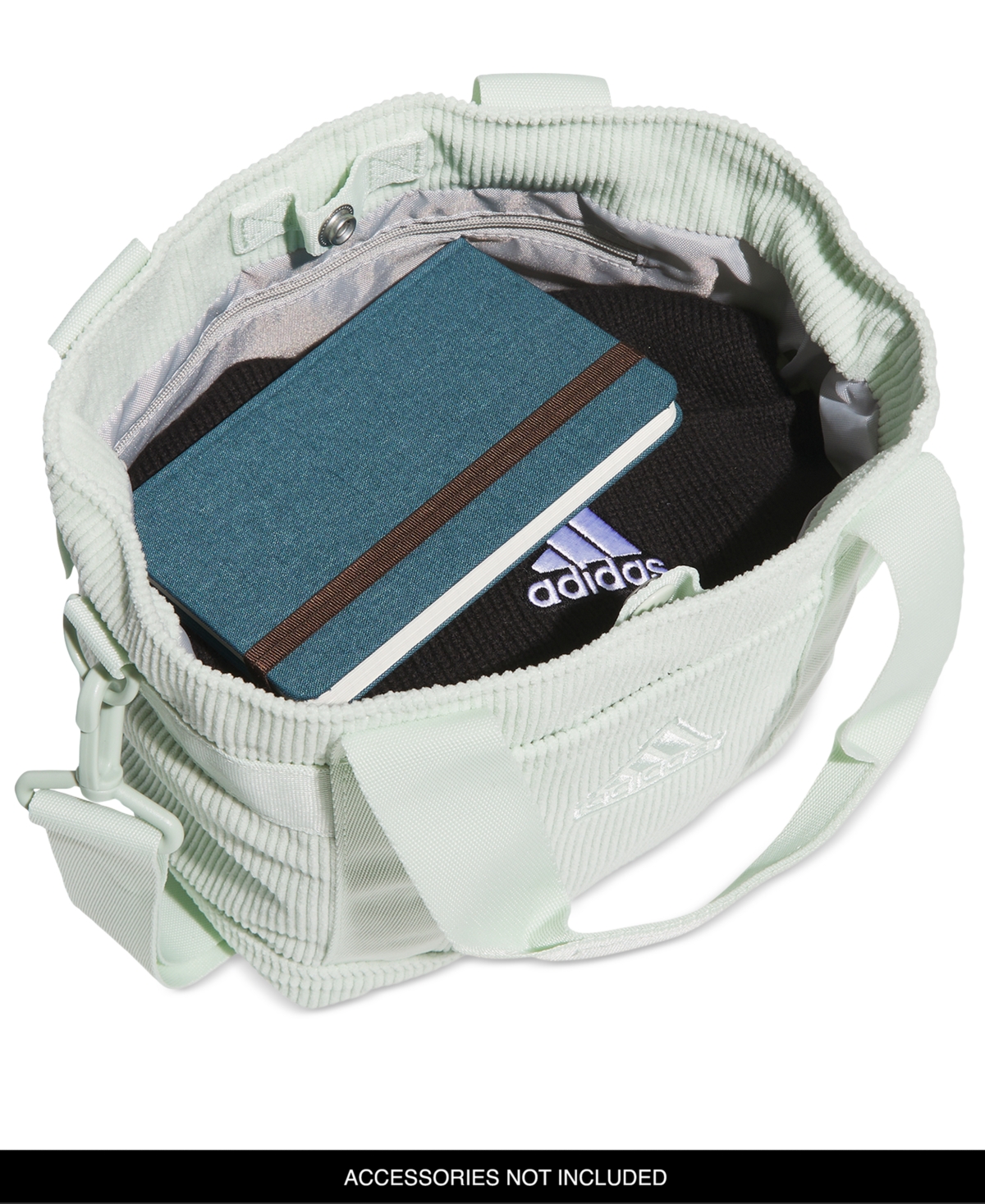 Adidas Originals Unisex Corduroy Adjustable-strap Mini Tote Bag In Linen Green