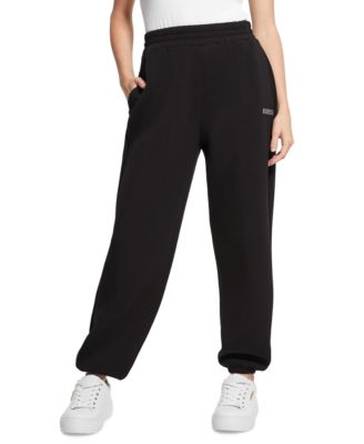 GUESS - Women's Cecelia Scuba Rhinestone-Logo Jogger Pants