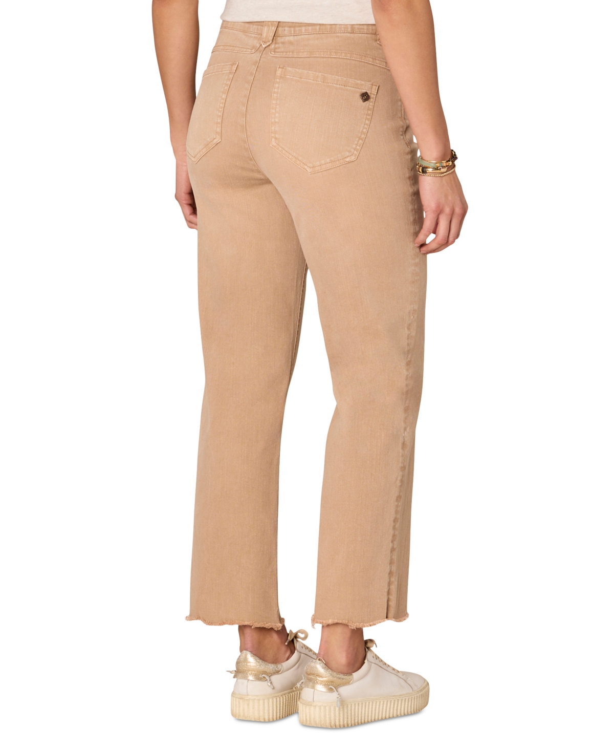 Democracy Petite Absolution High-rise Round Up Destroyed Scalloped-hem Boyfriend Jeans In Washed San