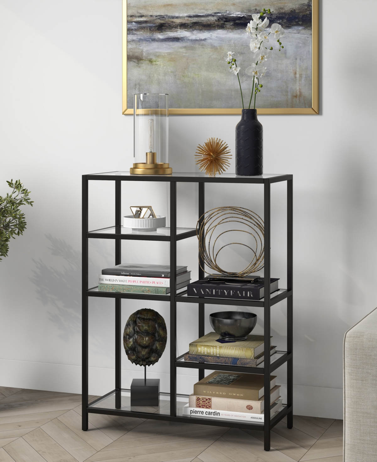 Hudson & Canal 13" Metal Perabo Tall Uplight Mini Lamp In Brushed Brass