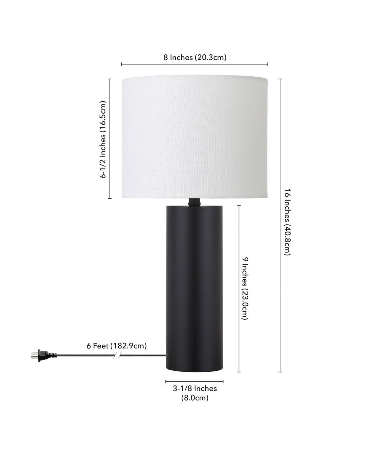 Hudson & Canal 16" Metal York Mini Lamp In Blackened Bronze