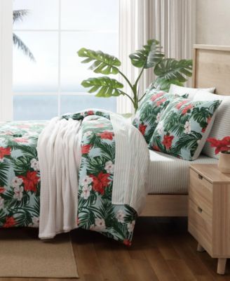 Festive Palms Reversible 3-Pc. Comforter Set, King