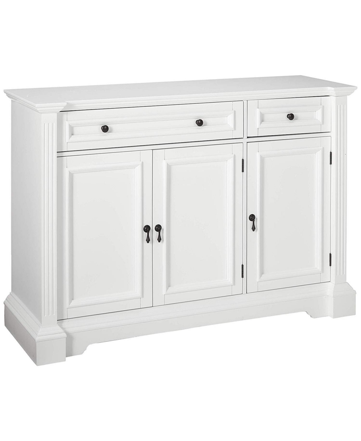 Kings Brand FurnitureFinish Wood Buffet Breakfront Cabinet Console Table With Storage, Drawers, Shelves - White