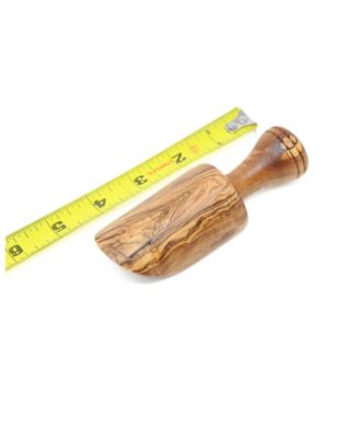 Olive Wood Bath Salt Scoops, Set of 2" - 5"