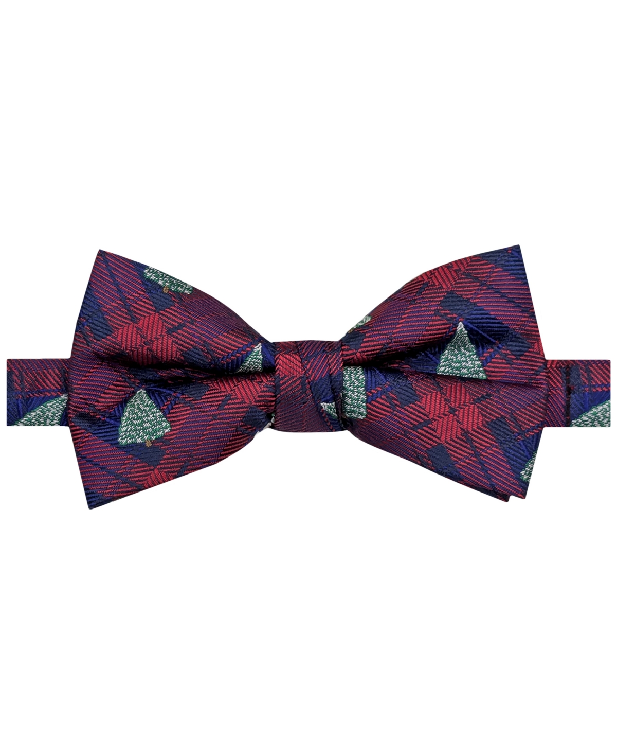 VAN HEUSEN MEN'S TREE PLAID BOW TIE 