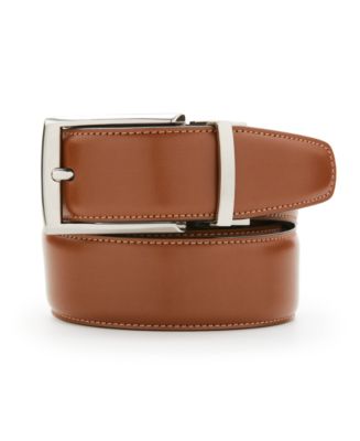 Perry Ellis Men's Portfolio Double Stitched Leather Reversible Belt (Sizes  30-42 Inches), Brown/Black, 30 at  Men's Clothing store