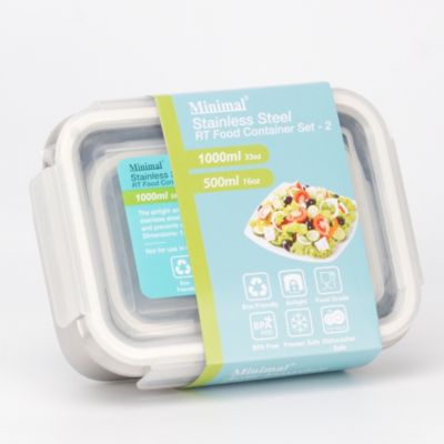 RT Stainless Steel Containers Set of 2