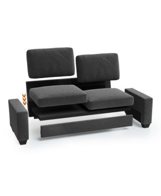 83 Inch Couch for Living Room Sofa, 3 Seater 3 Seater Couch Modern Sofa Deep Couch, Corduroy Comfy Couch, Lounge Cozy Sofa for Living Room Apartment Small Space, Office,Dark Gray