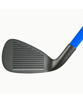 7 Iron Golf Club Swing Trainer Stick for Right Handed Men, Black/Blue