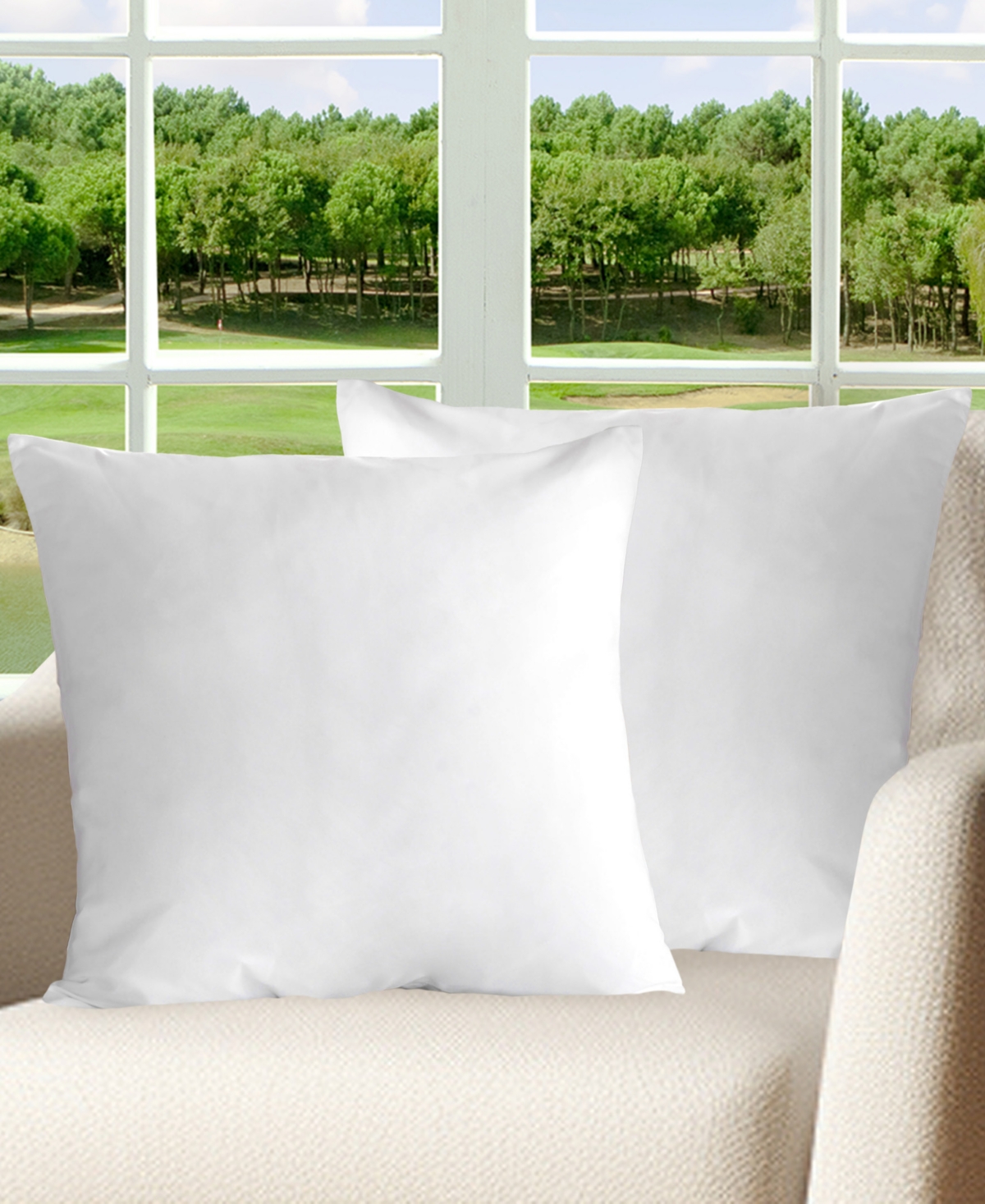 Cheer Collection 2-pack Pillow Insert, 16" X 16" In White