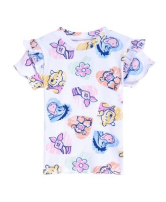 Baby Girls Minnie Mouse Lilo & Stitch Peplum T-Shirt and Bike Shorts Outfit Set Newborn to