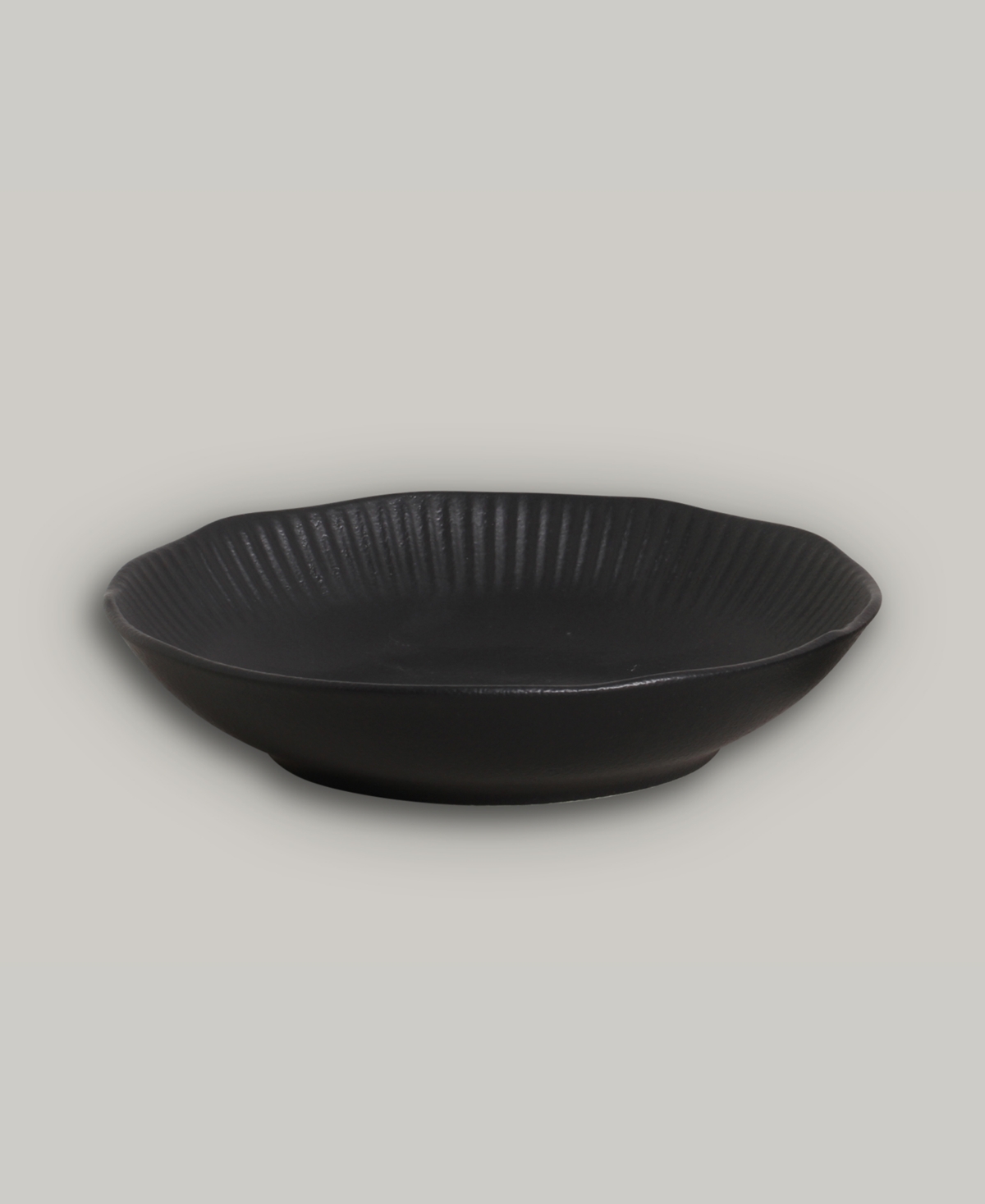 Porto Brasil Stoneware Linhas Salad Bowls, Set Of 6 In Matte Black