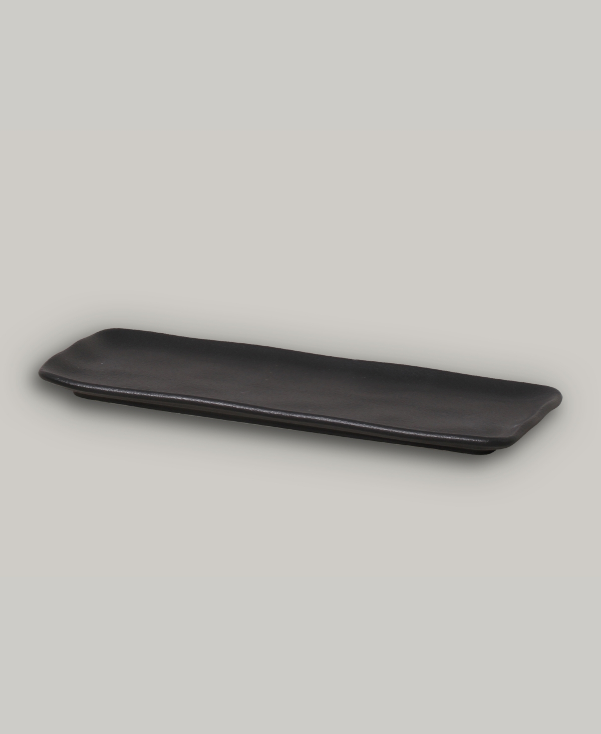 Porto Brasil 12.99" Stoneware Medium Rectangular Platters, Set Of 4 In Matte Black